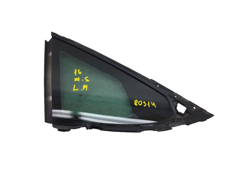 E6 43R-008010 ⭕ 2012-2020 Tesla Model S Rear Driver Side Quarter Fixed Glass Left LH Assembly