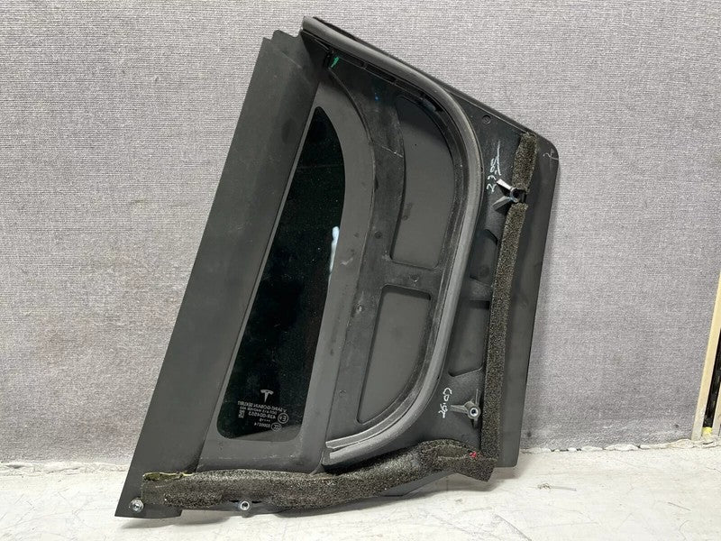 ⭕ 16-20 Tesla Model X Rear Passenger Side Window Quarter Fixed Glass 1