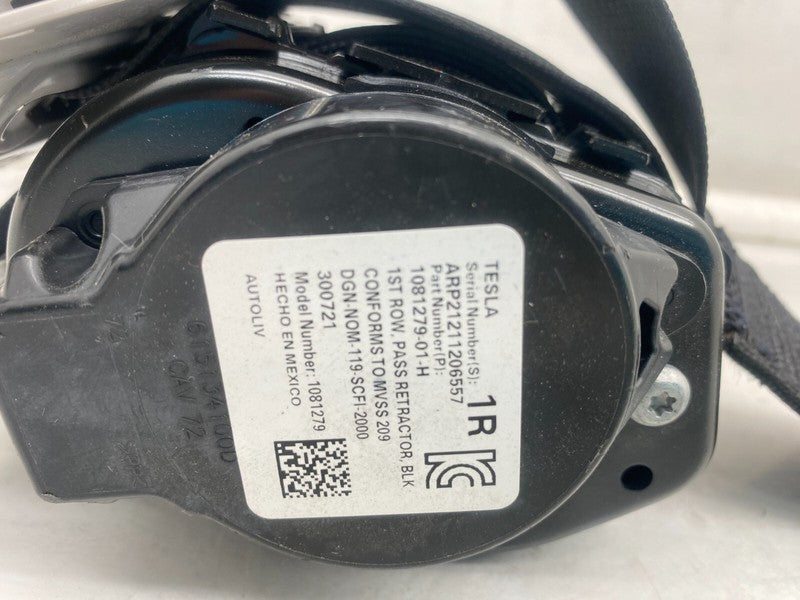 1081279 01 H ⭕ 2017-2023 Tesla Model 3 Front Side Seat Belt and Retractor Right 1081279-01-H