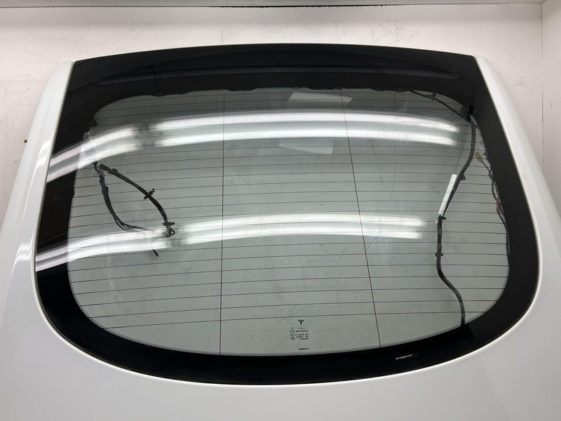 2012-2015 Tesla Model S Liftgate Hatch Gate Trunk Lid Tailgate Glass White PBCW