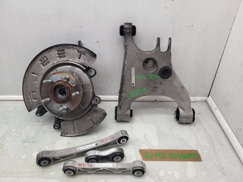 ⭕ 12-15 Tesla Model S MS SET Rear Right Spindle Knuckle & Control Arm 