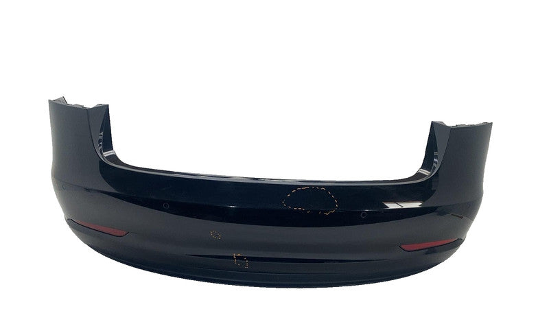 ⭕ 2017-2022 Tesla Model 3 Rear Bumper Cover w/ Park Sensor & Harness Black PBSB