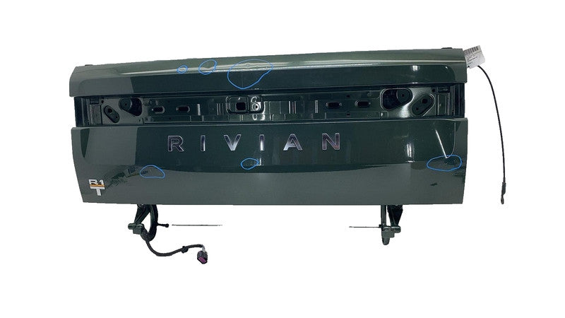 ⭕ 22-24 Rivian R1T Rear Truck Bed Door Tailgate Shell Assy Forest Gree