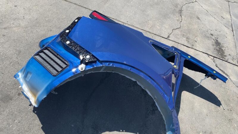 ⭕ 2020-2023 Tesla Model Y Rear Right Quarter Panel Structural Cutout Blue PPSB