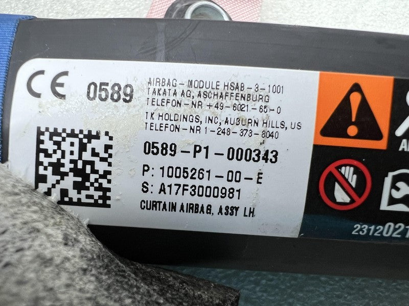 2016-2020 Tesla Model S MS Driver Side Curtain Airbag Module Left LH A