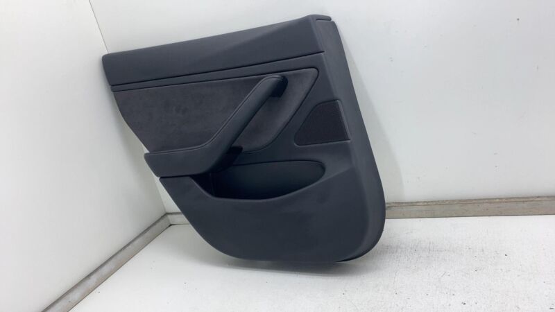 1105095-00-E 2017-2020 Tesla Model 3 M3 Rear Driver Side Door Panel Trim Cover Black Left LH