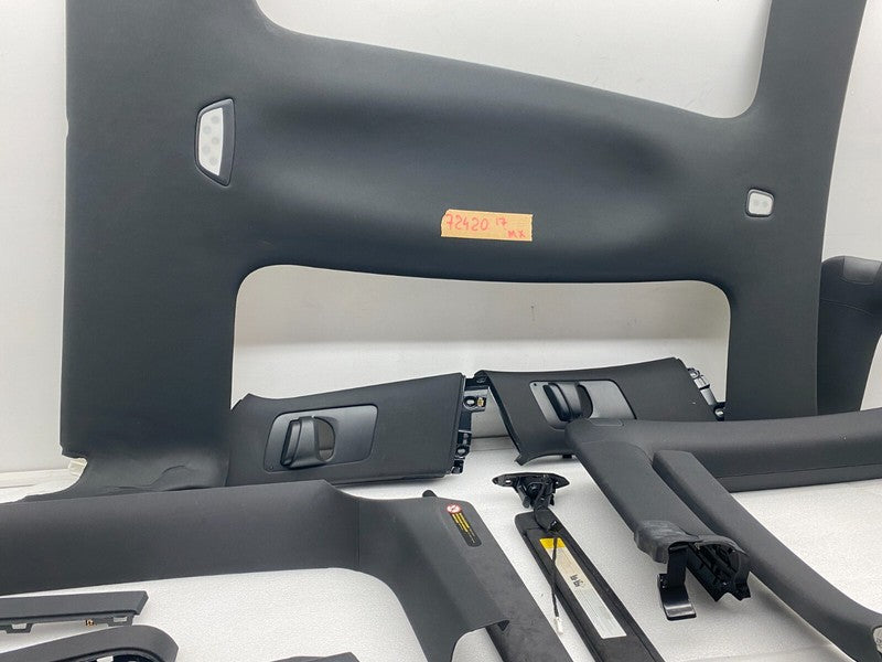 ⭕ 16-20 Tesla Model X SET Headliner Sunvisor Upper A + B + C-Pillar Tr