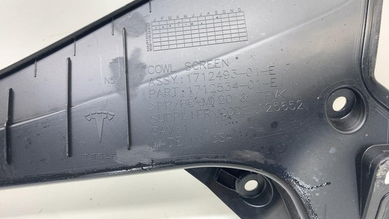 ⭕ 24-25 Model 3 Front Windshield Wiper Cowl Screen Underhood Trim 1712