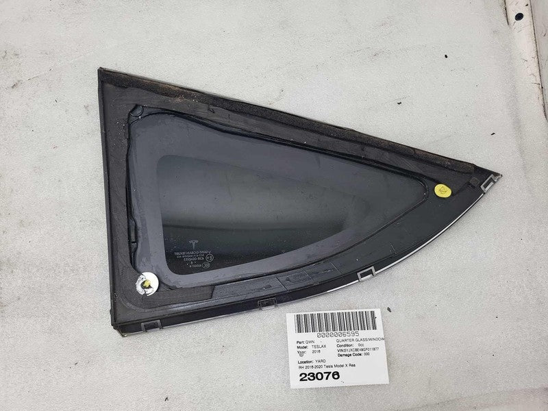 E9 43R-004553 2016-2020 Tesla Model X MX Rear Passenger Window QTR Quarter Glass 1/4 Right RH