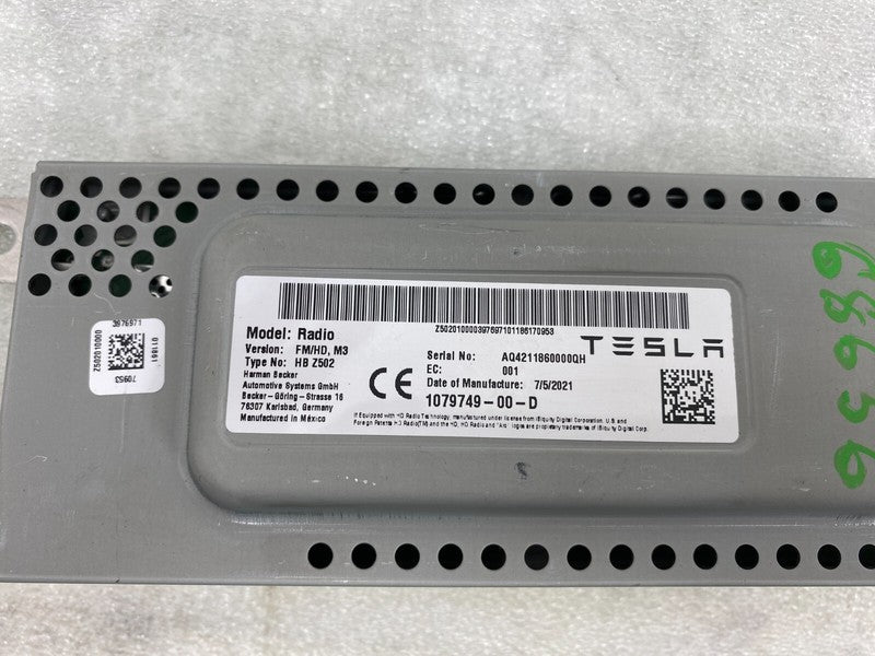 107974900D ⭕ 17-23 Model 3 M3 Harman FM HD Audio Radio Receiver Control Module 1079749-00-D