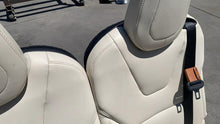 ⭕ 2016-2020 Tesla Model X Rear Left & Right 3rd Row Seat Leather White Assembly