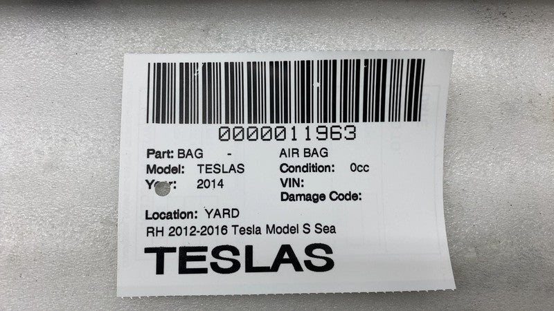 ⭕ 2012-2017 Tesla Model S MS Front Passenger Side Seat Airbag Right 10