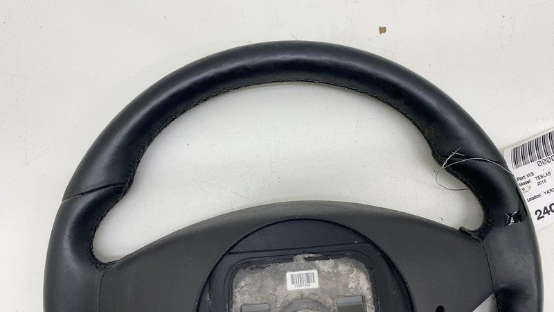 ⭕ 2012-2020 Tesla Model S Leather Steering Wheel Heated Black 1036774-