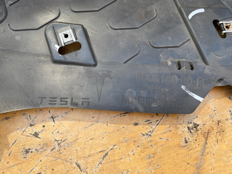 600818000D ⭕12-15 Model S Rear Bumper Undertray Splash Shield Diffuser Valance 6008180-00-D