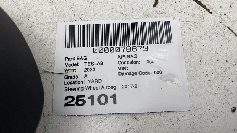 ⭕ 2017-2023 Tesla Model 3 Front Driver Steering Wheel Safety Airbag 15