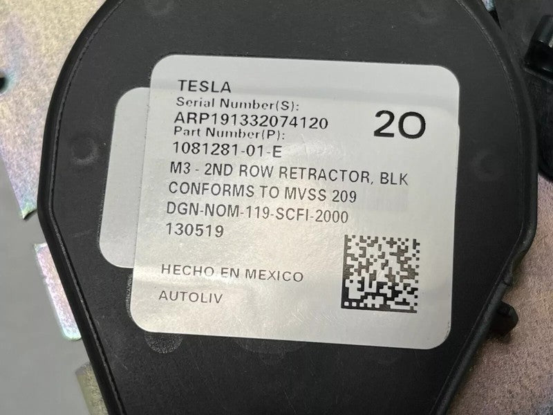 ⭕ 17-23 Tesla Model 3 Rear Left or Right 2nd Row Seatbelt Retractor 10