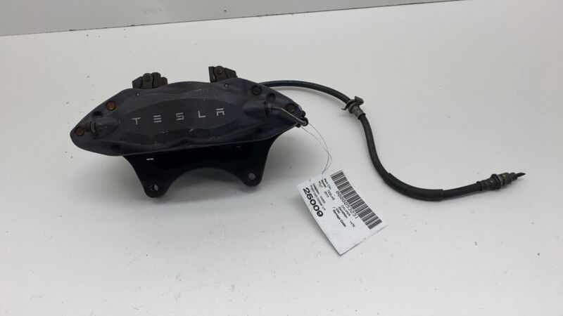 2012-2015 Tesla Model S MS Front Driver Side Caliper w/ Brake Hose Line Left LH