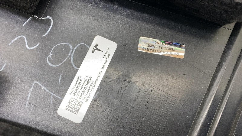 ⭕ 2021-2024 Tesla Model X Right Side Upper and Lower B-Pillar Trim Ass