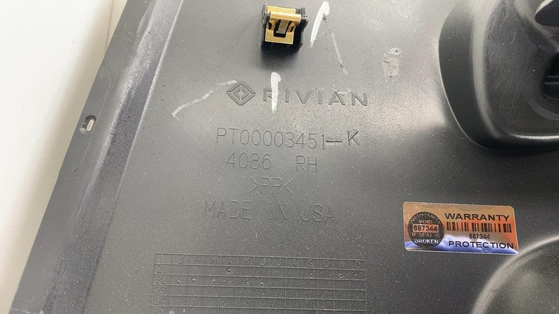 PT00003451K 2022-2024 Rivian R1S Rear Right Quarter Trim Cover Arm Rest Panel Cup Holder SUV