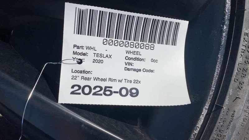 ⭕ 16-20 Model X Rear Wheel Rim 22X10J+35MM w/ Tire 285/35/ZR22 OEM 102