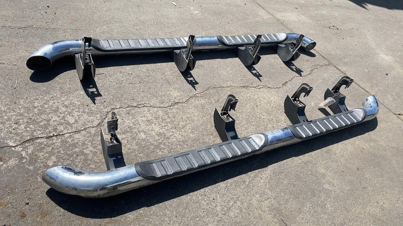 ⭕ 14-19 Silverado 1500 Crew PAIR Left & Right Running Board Nerf Bar Step Chrome
