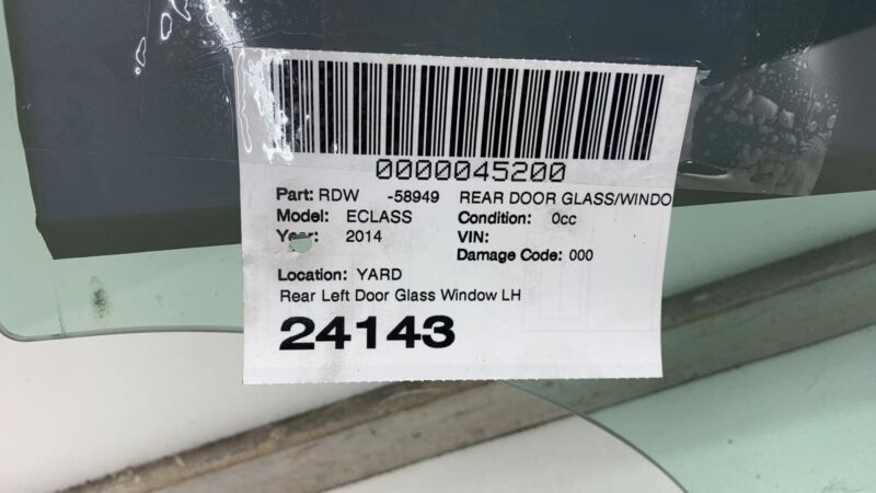 E6 43R-00049 ⭕ 2014-2016 Mercedes-Benz E350 E-Class Rear Driver Side Door Window Glass Left