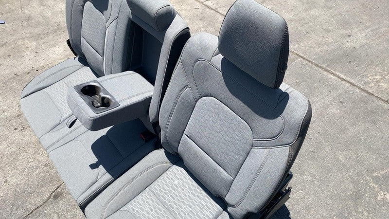 ⭕ 2019-2025 Ram 1500 Crew Cab Rear Left & Right 2nd Row Cloth Seat 5th Gen Gray