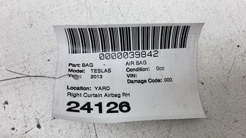⭕ 2012-2020 Tesla Model S Roof Curtain Safety Airbag Right Assembly 10
