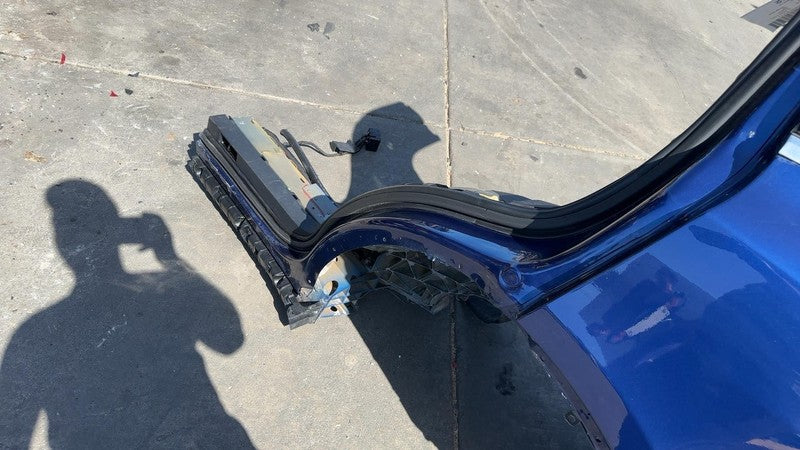 ⭕ 16-20 Tesla Model X Rear Quarter Fender Frame Panel Cut Out Left Blue - PPSB