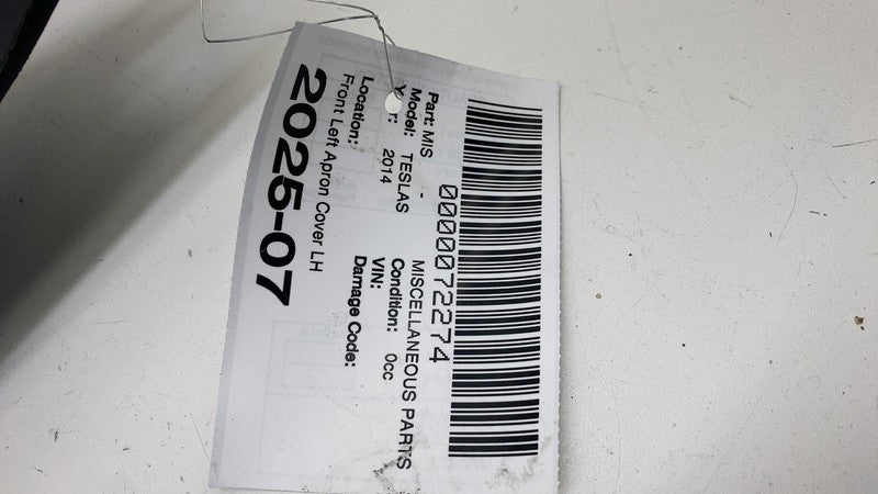 ⭕ 12-15 Model S Front Left Driver Underhood Apron Cover Trim Panel 100