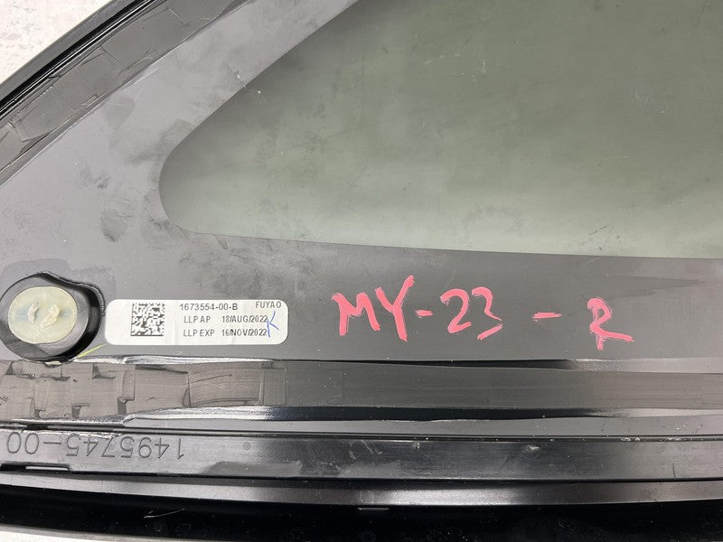 2020-2023 Tesla Model Y MY Rear Passenger Side Quarter QTR Window Glass Right RH