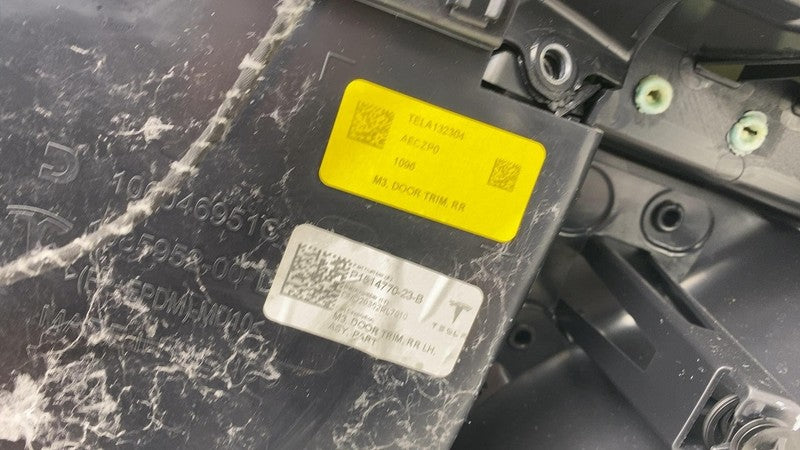 1514770-23-B ⭕ 21-23 Model 3 Rear Driver Side Interior Door Panel Trim Card Left 1514770-23-B