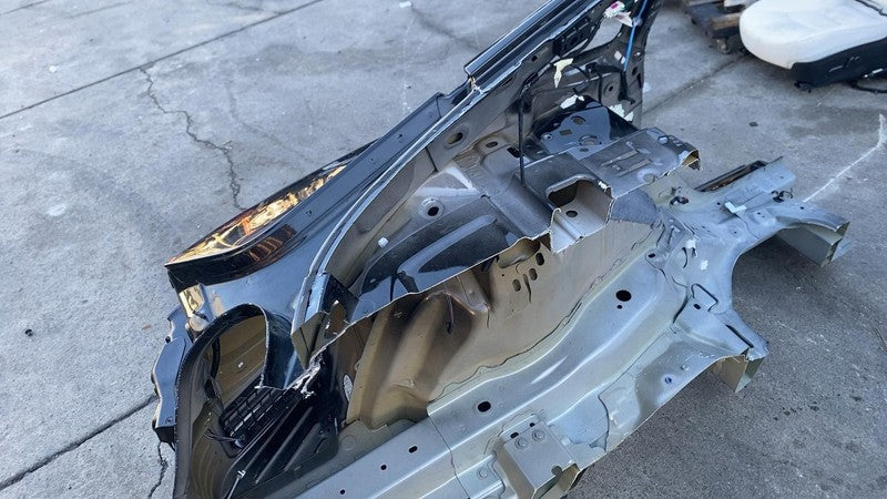 ⭕2021-2023 Tesla Model 3 Rear Left Quarter Panel Structural Frame Cut Black PBSB