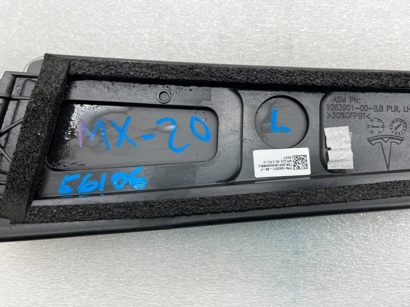 ⭕ 16-20 Model X Driver Side B-Pillar Applique Glass w/ Camera Left 109