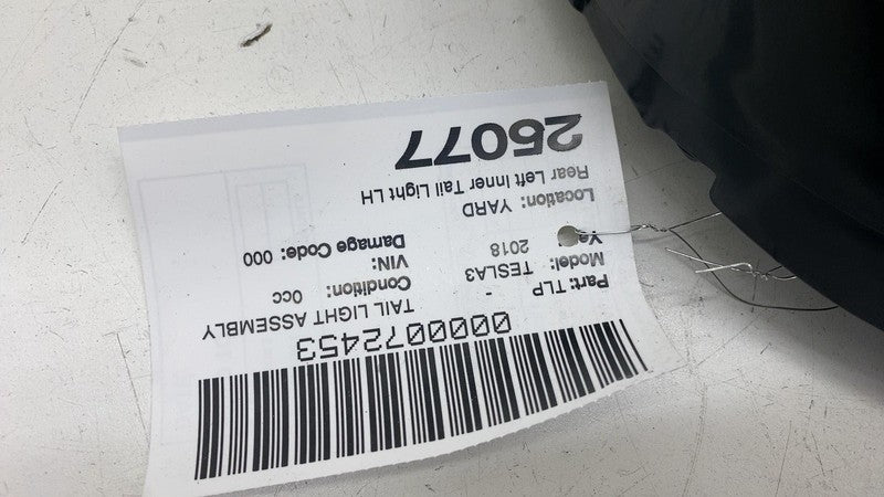 107740190D ⭕ 2017-2023 Model 3 Rear Left Inner Taillight LED Tail Lamp 3-Pin 1077401-90-D