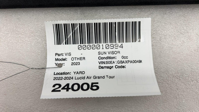 ⭕ 22-24 Lucid Air Grand Touring PAIR Left & Right Sunvisor Alcantara S