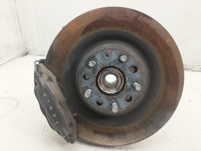 ⭕ 12-15 Tesla Model S MS Rear Left Spindle Knuckle Caliper Hub Disc Ro