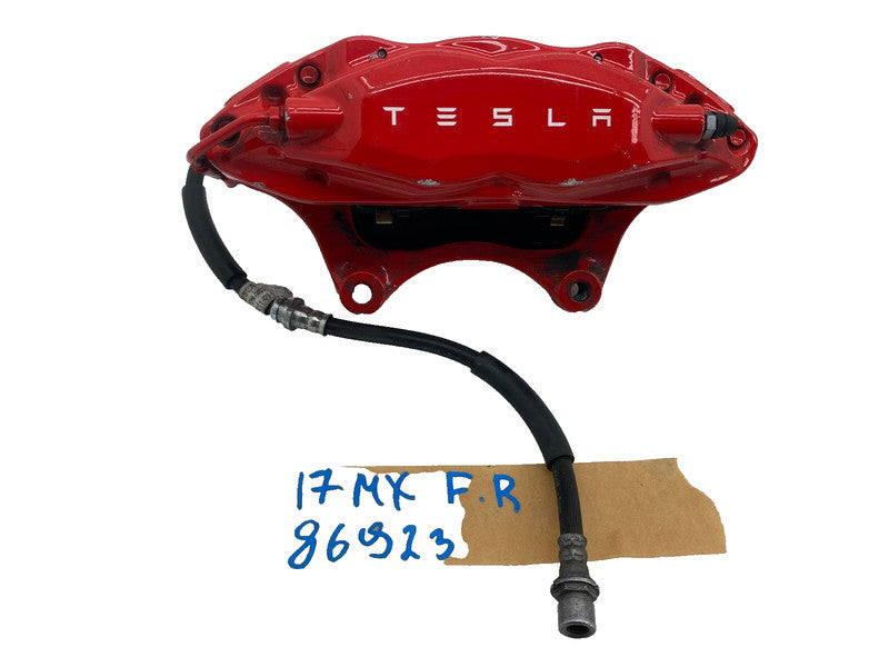⭕ 2016-2020 Tesla Model X Front Passenger Side Caliper w/ Brake Hose Line Right