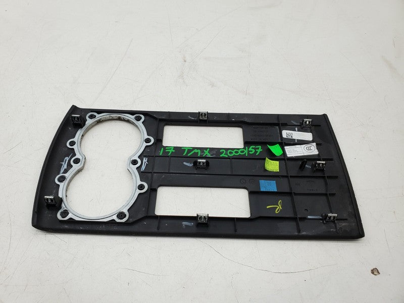 ⭕16-20 Model X MX Center Console Cup Holder Bezel Trim Carbon Fiber 10