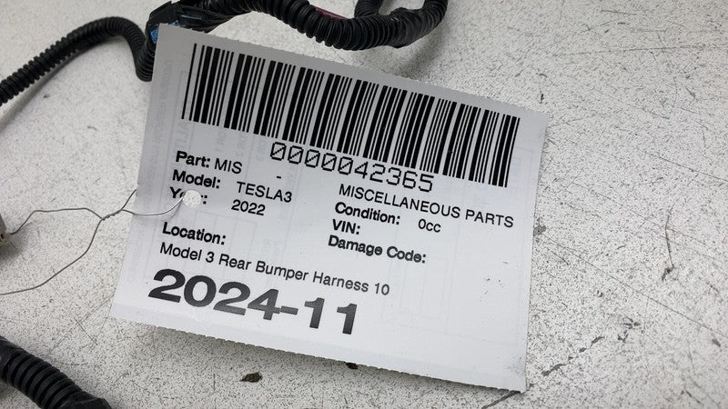 106795900E ⭕ 2017-2023 Tesla Model 3 M3 Rear Bumper Wiring Harness Cable Wire 1067959-00-E