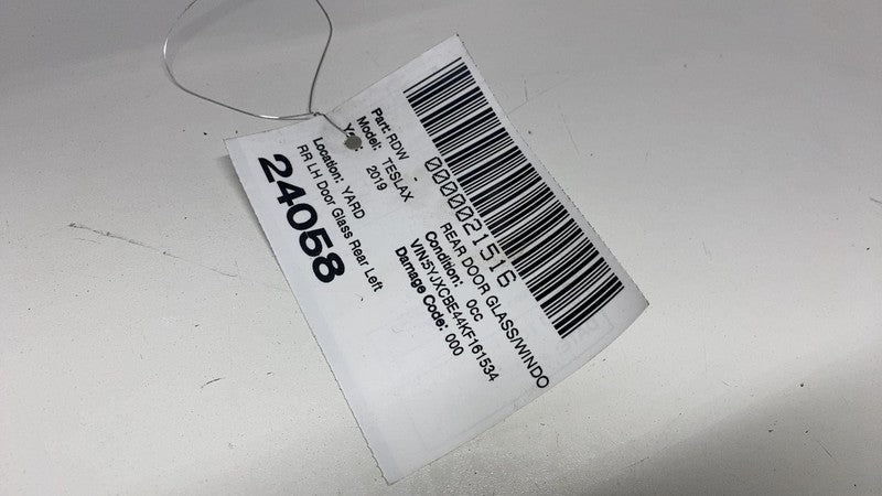 E9 43R-004553 ⭕ 2016-2020 Tesla Model X MX Rear Driver Side Door Window Glass Left LH Assembly