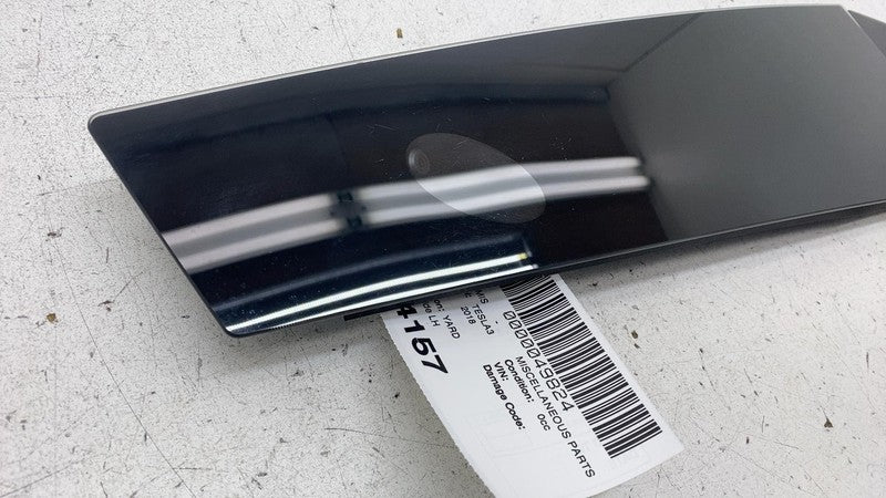 1100437 00 B 2017-2023 Tesla Model 3 Left B-Pillar Applique Glass Trim Molding w/ Camera LH