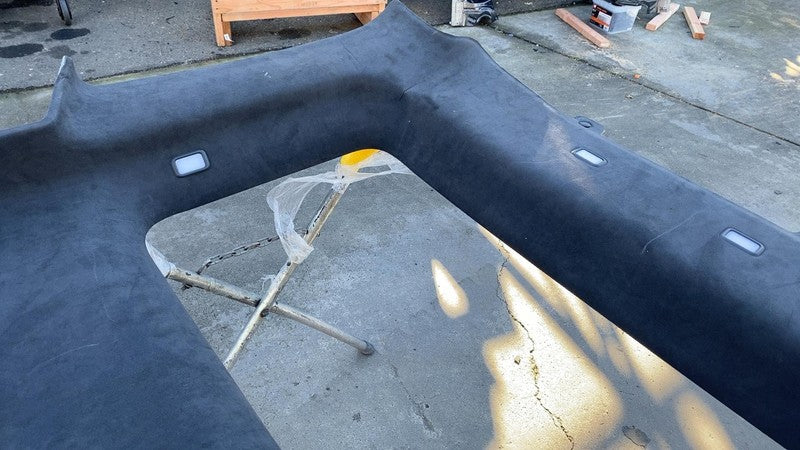 2022-2024 Rivian R1S Roof Headliner Microfiber Suede w/ Panoramic Sunroof Black