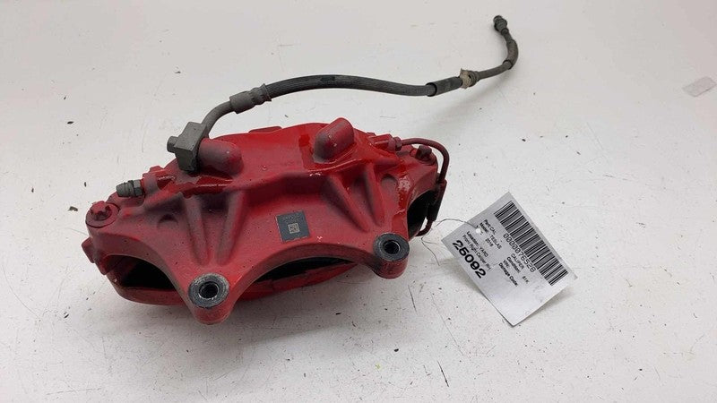 ⭕ 12-20 Tesla Model S Front Passenger Side Caliper Red w/ Brake Hose L