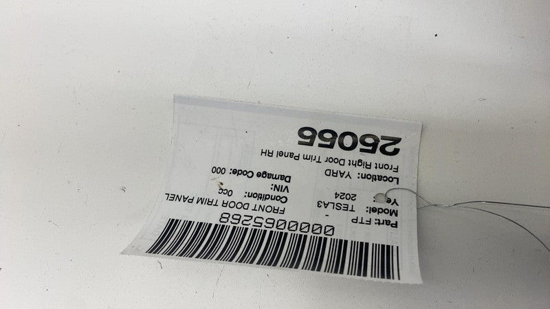 ⭕24-25 Tesla Model 3 Front Passenger Highland Door Panel Trim Right RH (Cloth)
