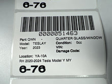 ⭕ 2020-2024 Tesla Model Y Rear Corner Window Quarter Glass Right RH 1495741-00-E