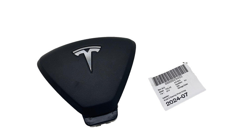 ⭕ 2012-2020 Tesla Model S MS Driver Steering Wheel Airbag Leather Black Assembly