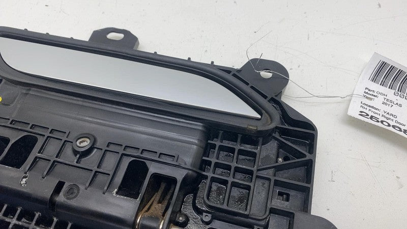 ⭕ 16-20 Model S Front Right Exterior Door Handle Outer White - PPSW 10