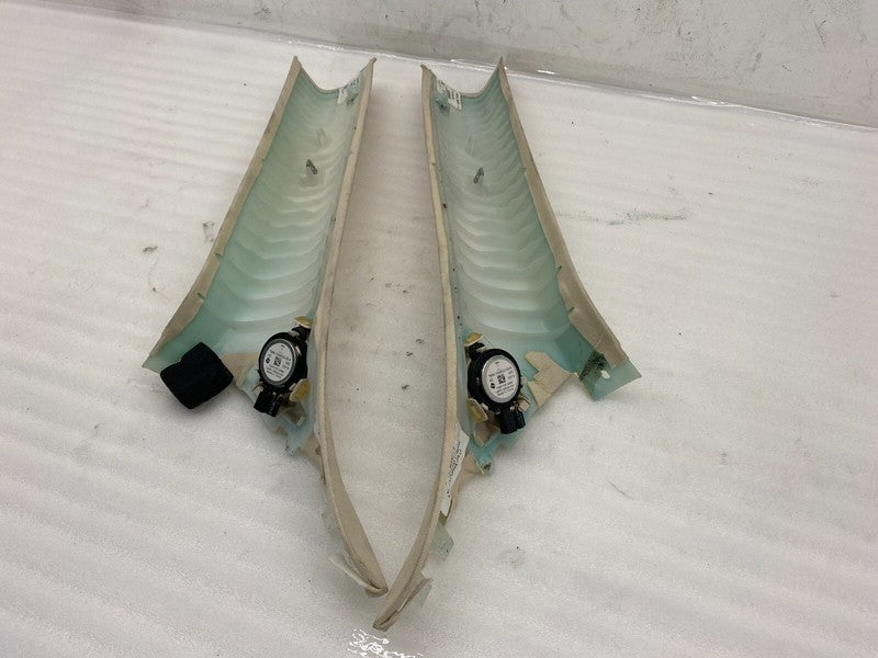 1002485 00 E ⭕ 12-15 Model S Left & Right Upper A-Pillar Cover & Tweeter Speaker 1002485-00-E