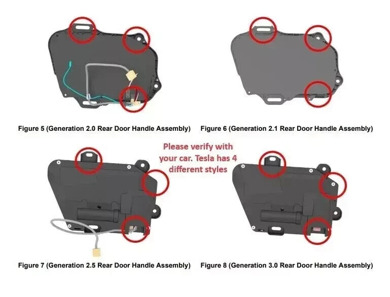 1100300-00-B ⭕17-20 Model S Front or Rear Right Exterior Door Handle Outer GEN 3 1100300-00-B